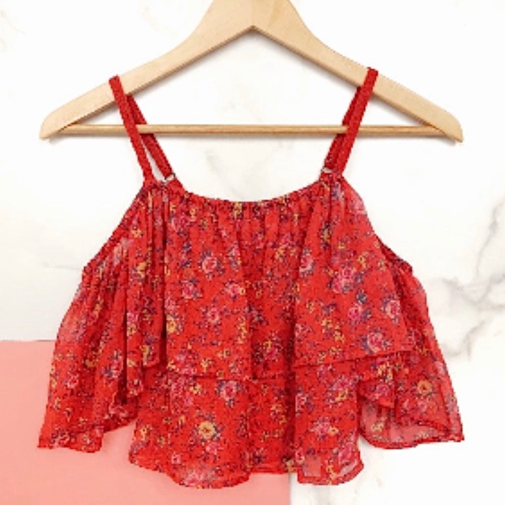 Kimchi Blue UO Floral Off-Shoulder Top